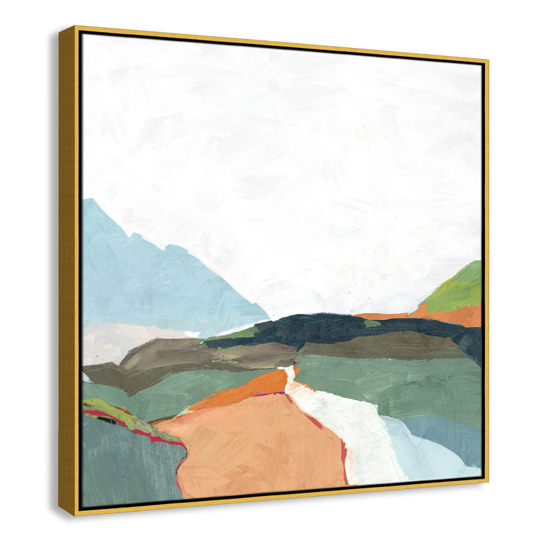 Addy April Morning - Peinture sur toile à cadre flottant, H 37,5 po x l 37,5 po, Argent argent