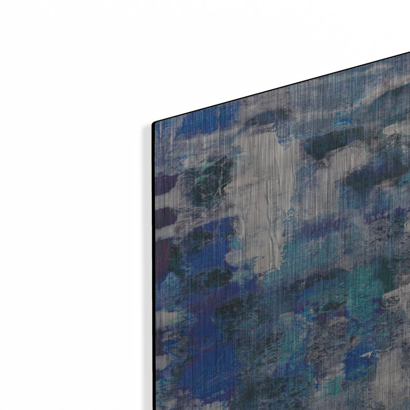 «Lapis Waterfall 1» par Alicia Ludwig, art mural en métal, H 36 po x l 24 po