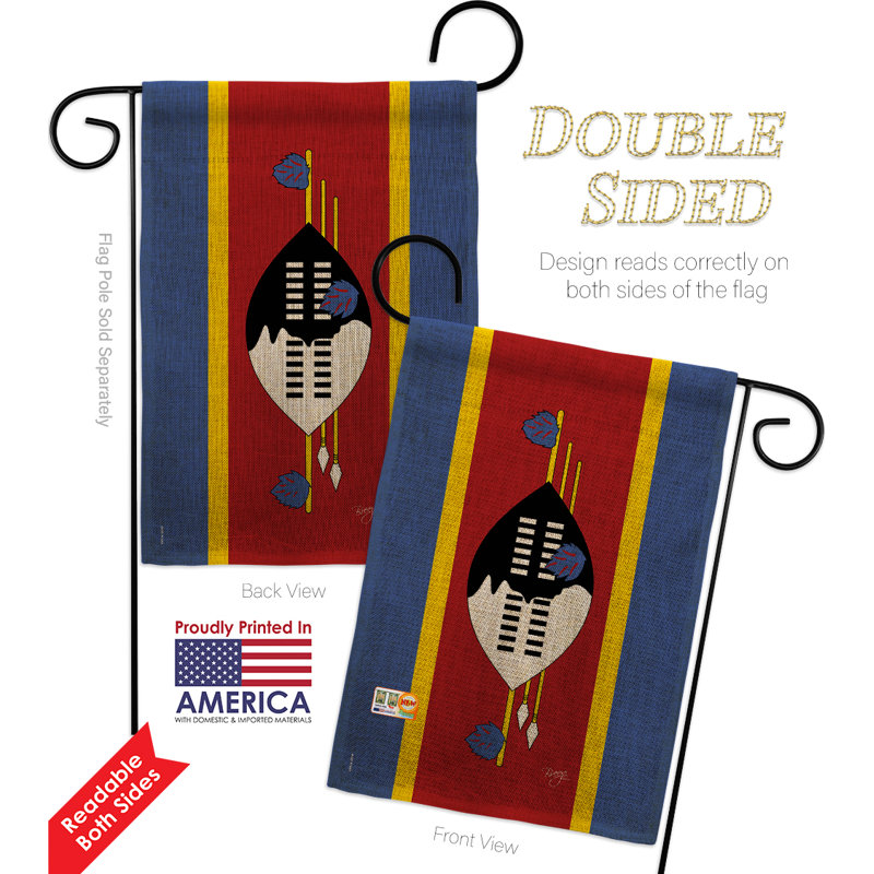 Double Sided 18.5'' H x 13'' W Burlap Flag Set