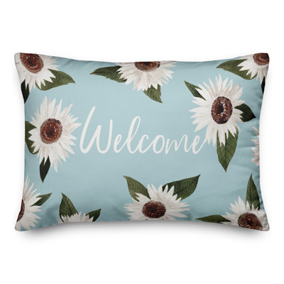  Housse de coussin rectangulaire d'extérieur Welcome Flowers