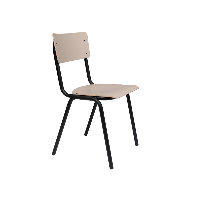 Chaise d'appoint empilable, Beige / noir