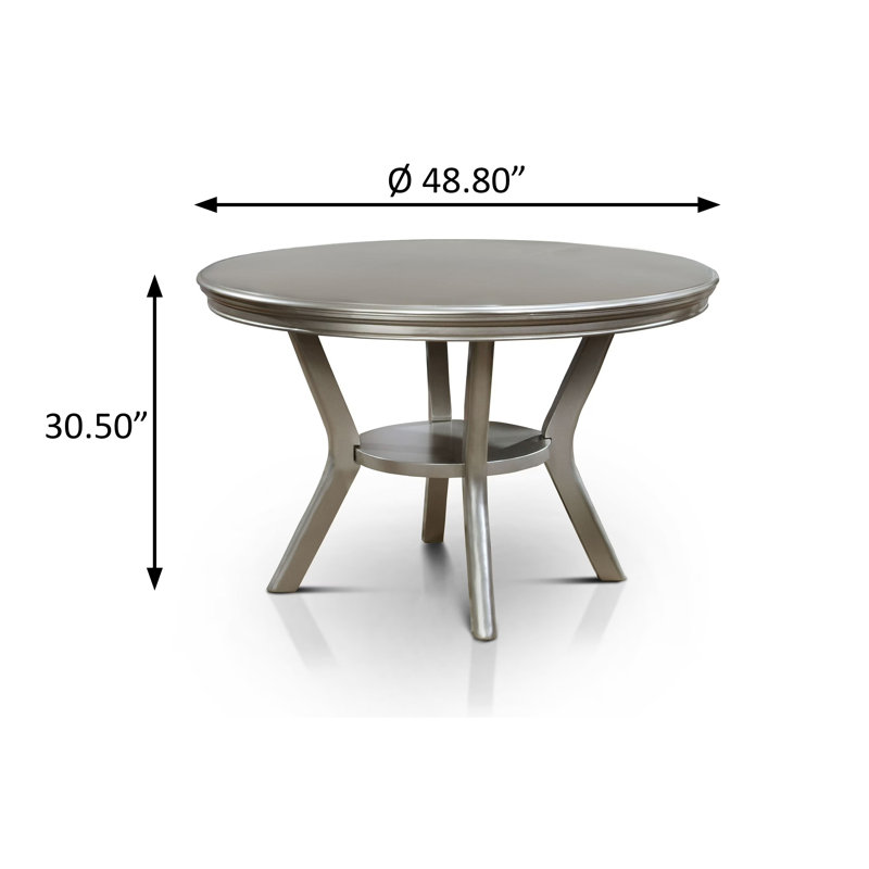 Table ronde transitionnelle l 48,4 po, champagne