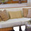 Coussin lombaire à rayures fracturées