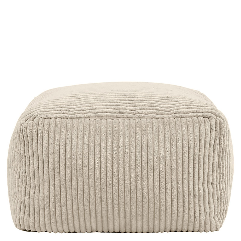 Soul 40Cm Square Pouffe Ottoman, Stone