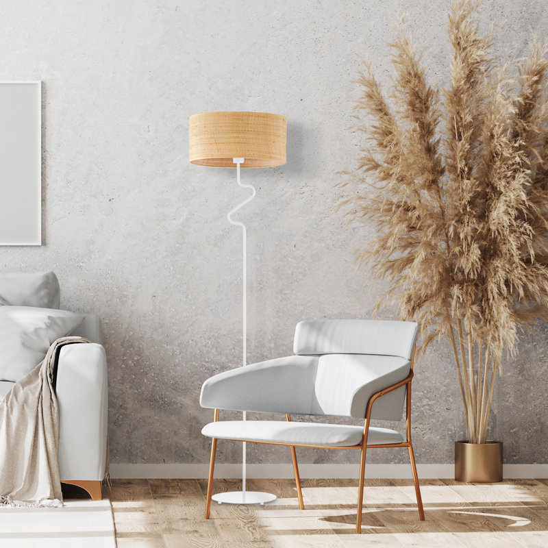 Anani 166cm Traditional Floor Lamp, White