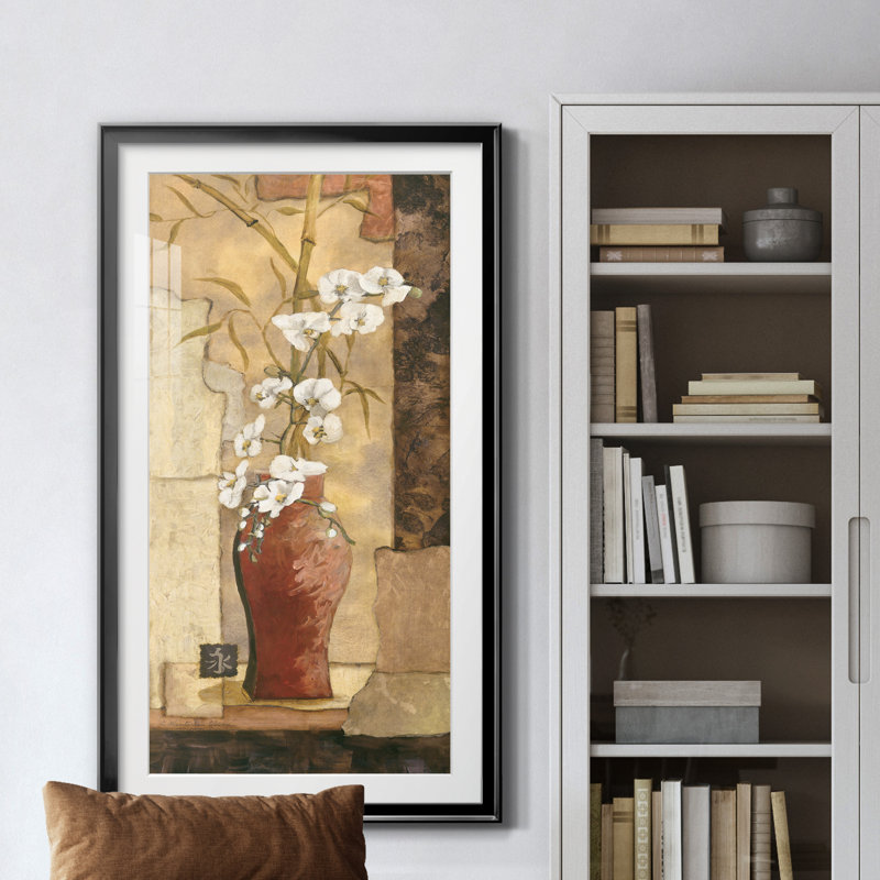 Mandarin Panneau I - Peinture encadrée, Noir, H 10,5 po x l 18,5 po x P 1,5 po