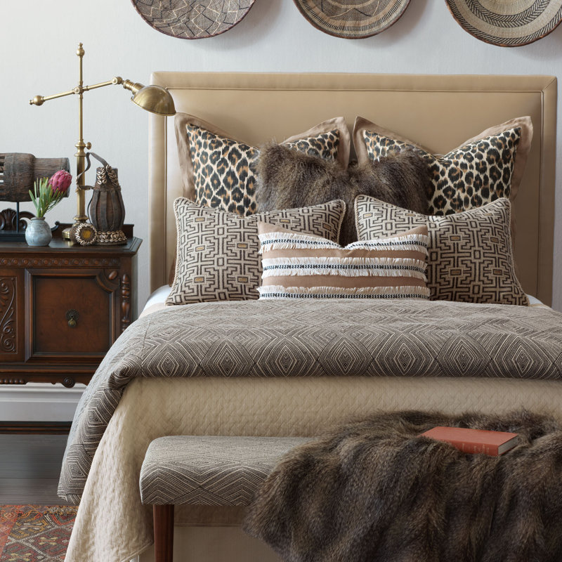 Naya Beige Cotton Blend Eclectic Duvet Cover Set, Super Queen Duvet Cover + 6 Additional Pieces