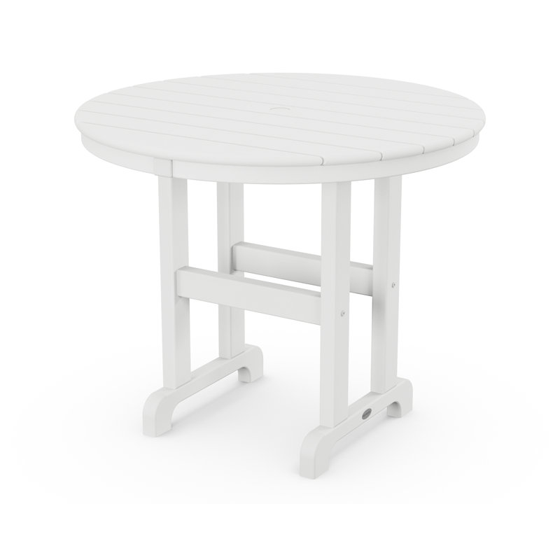 Table de salle à manger POLYWOOD, Blanc, 48 po