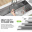 Évier de cuisine encastrable 28 po x 18 po à cuve simple en acier inoxydable de calibre 16