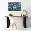  «Bulldog Starry Night» par Rich Monet, art mural sur toile, 40 po x 26 po-130694941