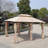 Outdoor Gazebo with Ventilated Double Roof and Mosquito net on all sides-112693000
