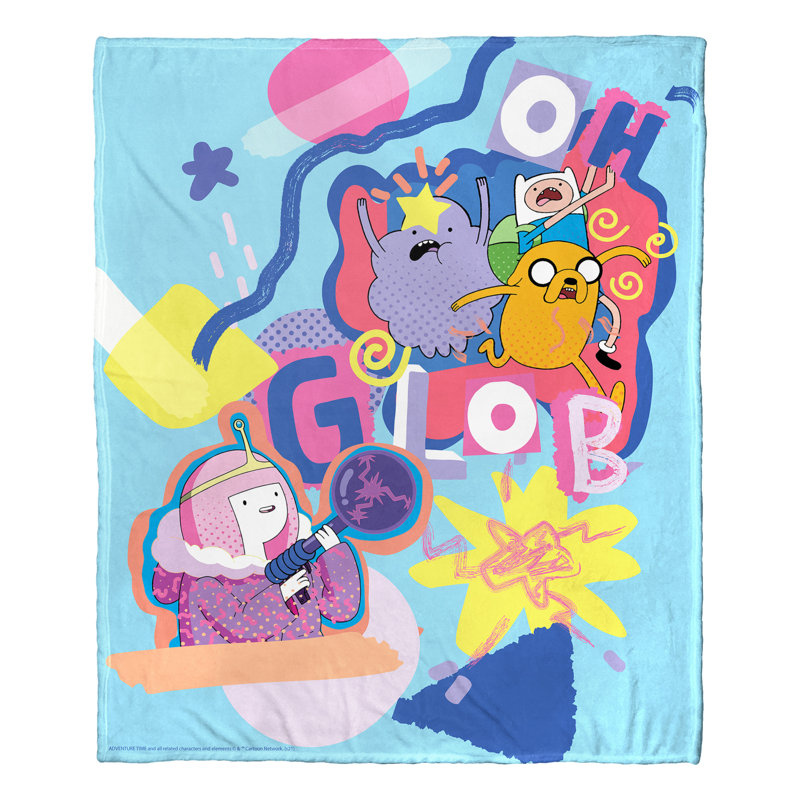 Adventure Time Glob Silk Touch Sherpa Throw Blanket 50" x 60"