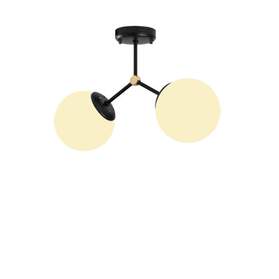 Plafonnier semi-encastré 2 lumières 17,32 po Navi