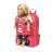 Doll Travel Backpack With Plush Friend Compartment - Pink/Star