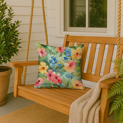 Coussin Alaska Forget-me-nots in Watercolor