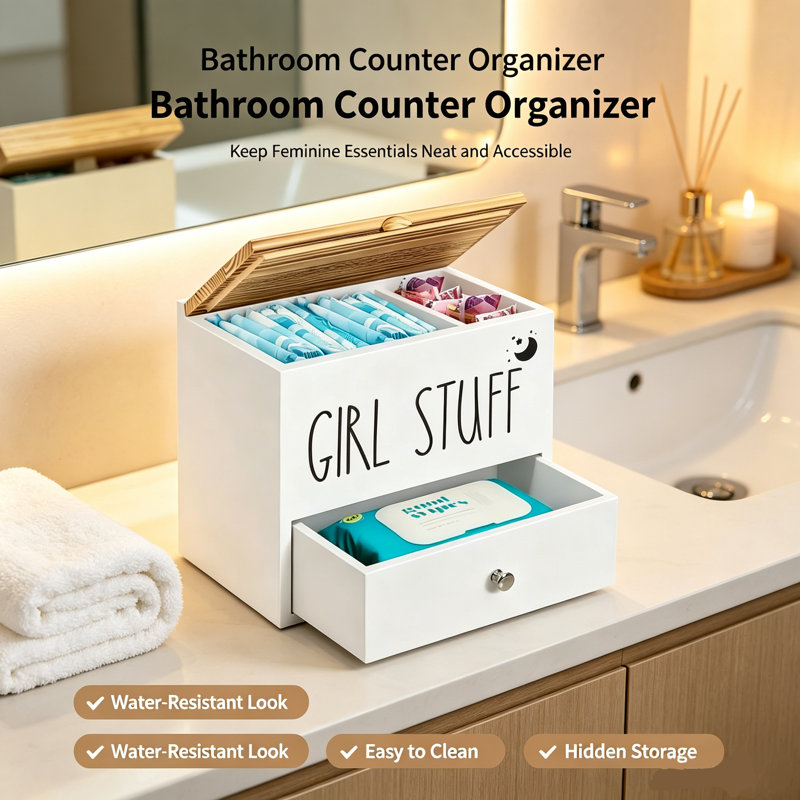Feminine Care Storage Organizer Box