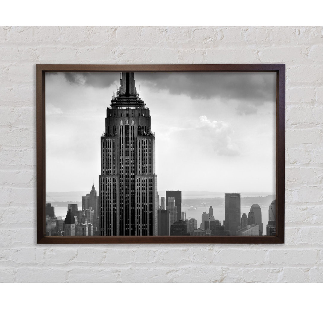 Empire State Building B N W - Einzelner Bilderrahmen Kunstdrucke auf Leinwand