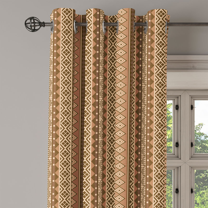 Rideau décoratif décoratif à 2 panneaux avec œillets de 50 po East Urban Home, L 50 po x L 72 po