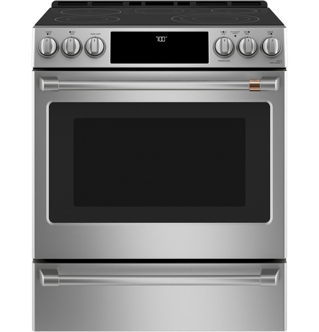 Café 30" 5.7 cu. ft. Smart Slide-in Electric Range with Convection Oven and Radiant Cooktop