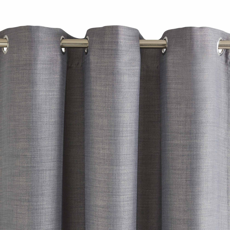 Lina Blackout Single Curtain Panel, Dark Grey, 200 W x 280 D cm