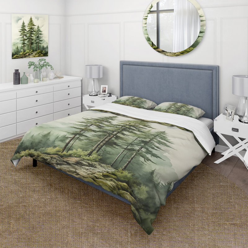 Ensemble de housse de couette Green Pine Tree Eernal Guardians II BeddingMicrofiber / Polyester