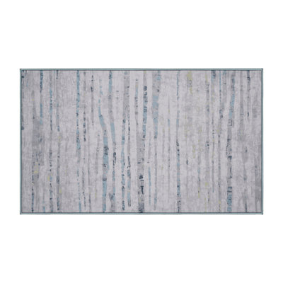 Tapis bleu lavable à la machine