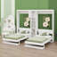 Deux lits escamotables doubles avec armoires et tablettes-756723466
