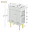 Meuble-lavabo sur pied simple en céramique 12,2 po Sefer
