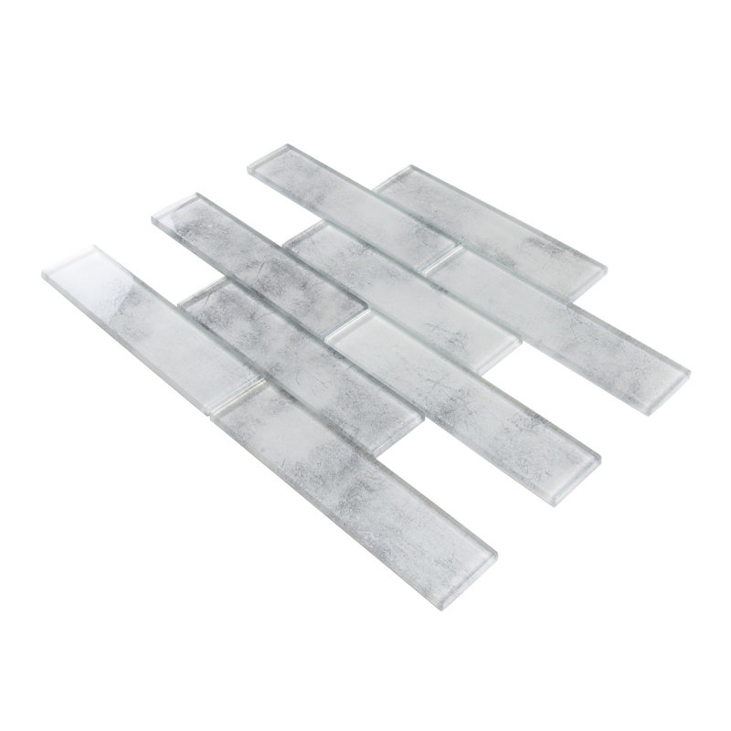 Carreau de mosaïque en verre 2X8 Subway, Minéral