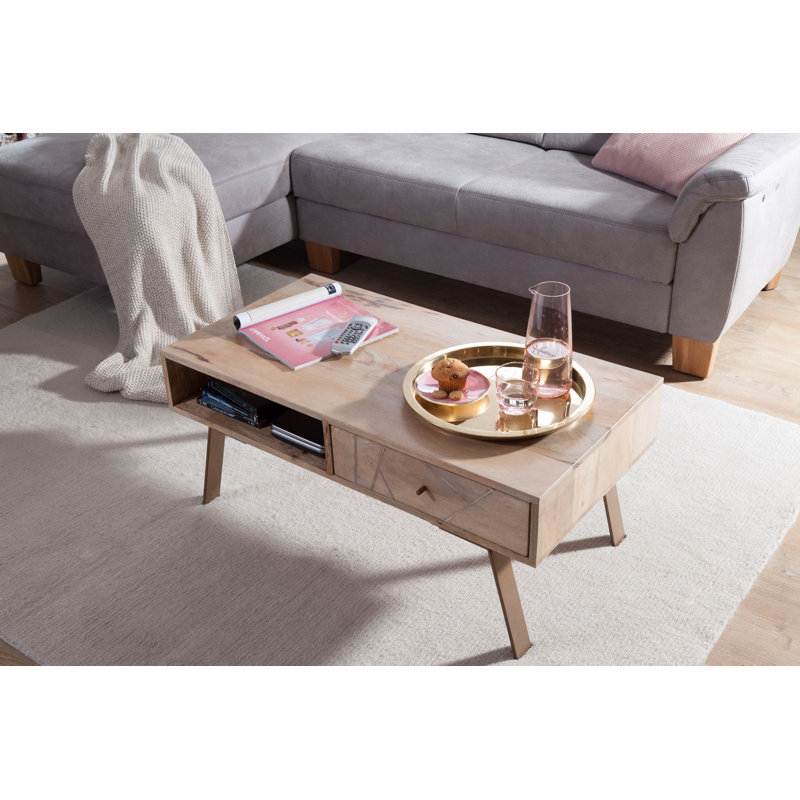 Jamison Solid Wood Solid Coffee Table with Storage