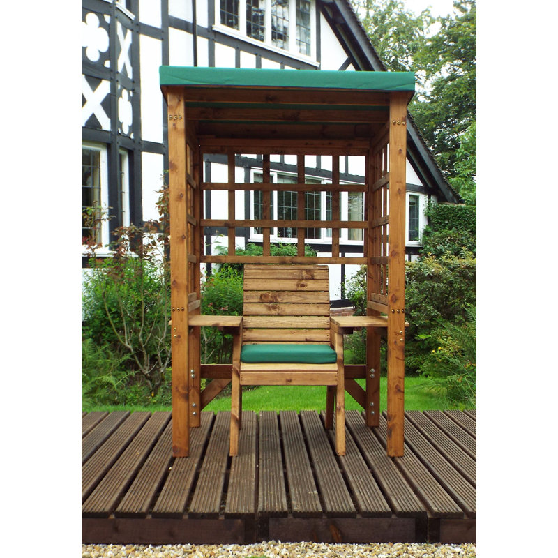 Figueroa Solid Wood Outdoor Bench, Green