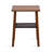 Rectangle Wood and Leather Side Table