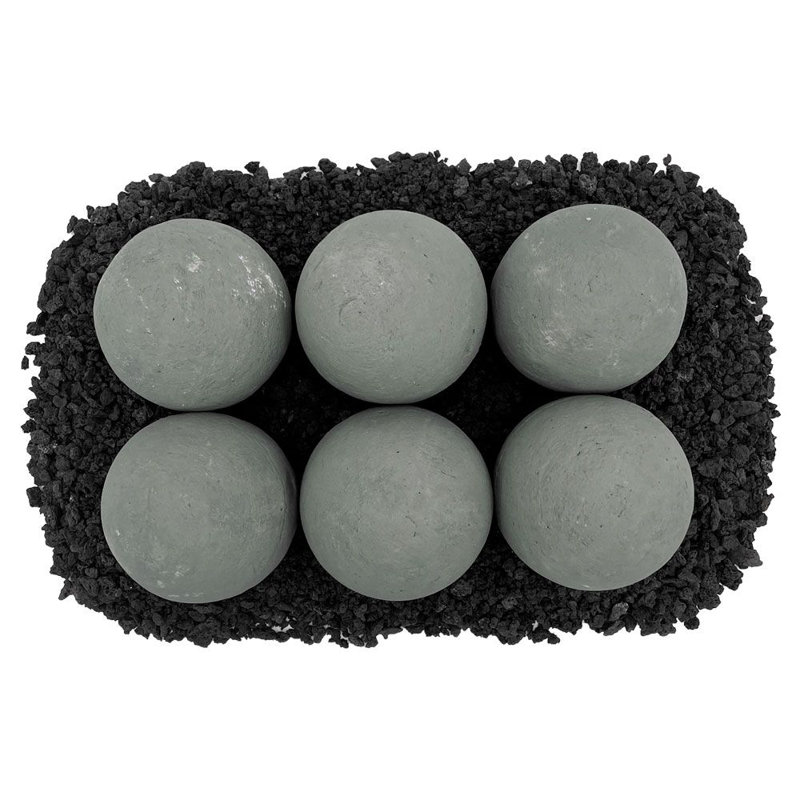 Boules de feu en pierre 4 po Lite, Gris cape