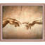 "La création d'Adam" par Michel-Ange - Cadre photo, reproduction d'art sur toile