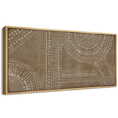 Geometric Line " Abstract Dot Matrix Canvas Art In Earth Tones Antique Retro Colorful Bedroom Large Wall Decor " by Abstract Dot Matrix Canvas Art In Earth Tones
