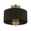Plafonnier semi-encastré 3 lumières 12 po Brunetto-120371120