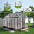 Walk-In Greenhouse With Thermometer, Polycarbonate Panels, Reinforced Aluminum Frame, Outdoor Green House With Adjustable Roof Vent-123413113