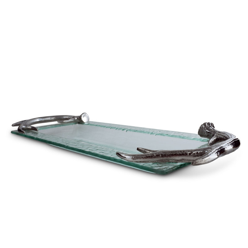 Plateau de verre oblongue Antler