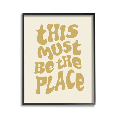 " Must Be The Place Single Picture Frame " by Victoria Barnes
