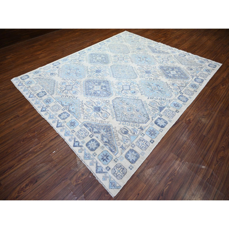 Victorhugo One-of-a-Kind Rectangle 8'0" X 9'7" New Age Area Rug in Ivory