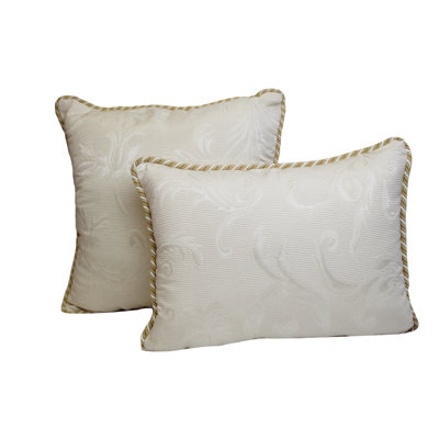 Deuntray Damask Cotton Blend Throw Pillow