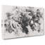 Majestic Lion Illustration Watercolour - Wrapped Canvas-56665321