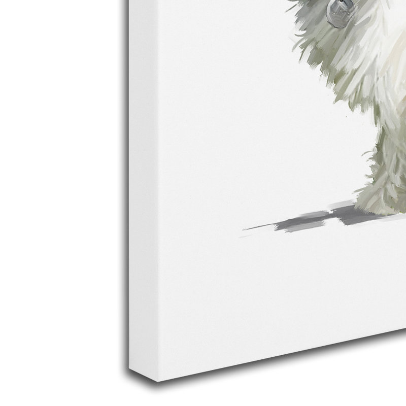 White Canvas Art of West Highland Terriers, 15" x 20"