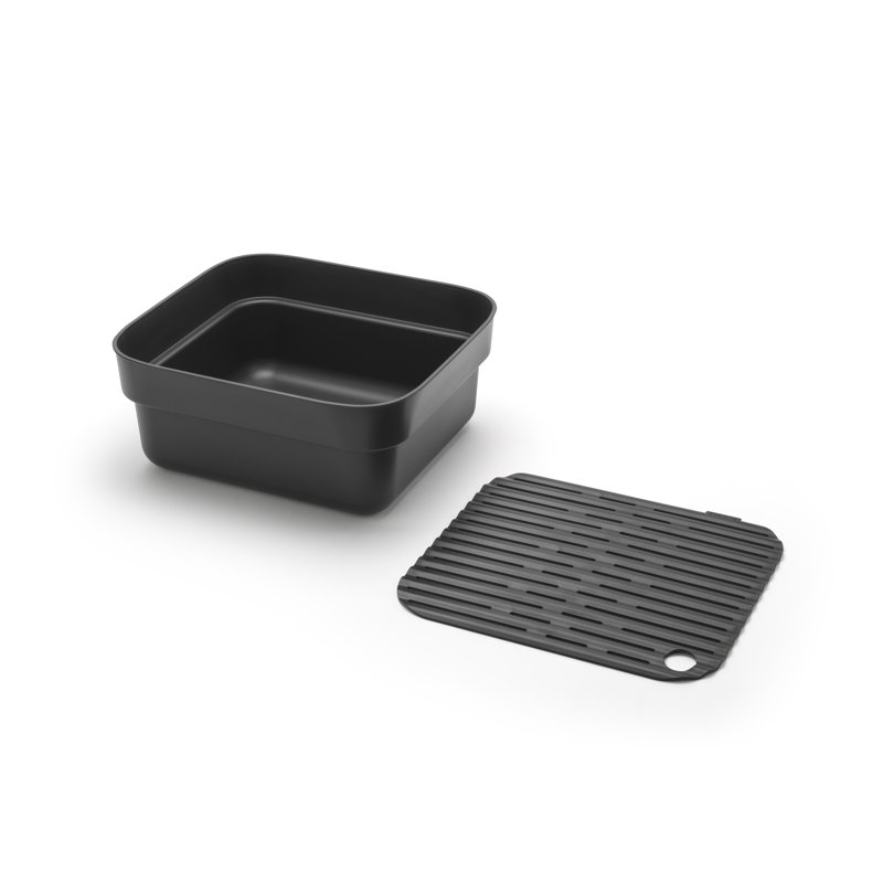 Évier de vaisselle avec plateau de séchage avec plateau de séchage Brabantia, Gris foncé