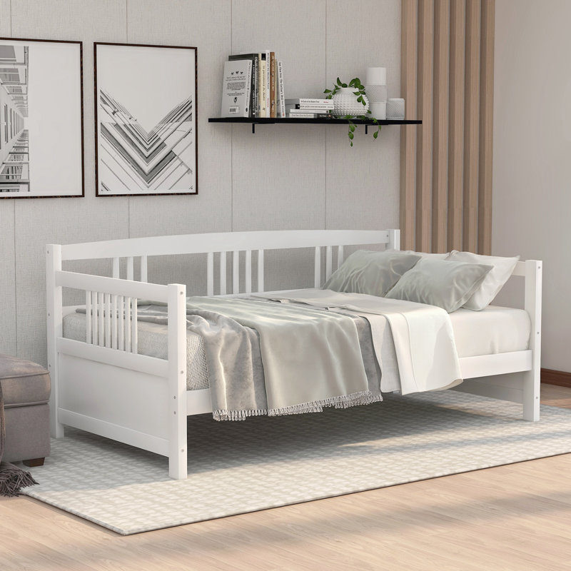 Lit de jour moderne en bois massif, White