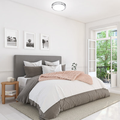 11 Inch Integrated LED Ceiling Light 2-Pack, 5 Color Temperature, Dimmable, Satin Nickel