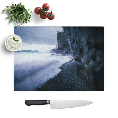 Tempered Glass Beach in Iceland Chopping Board