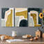 Brushy Shapes I - Ensemble de 3 toiles tendues-228734202