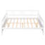 Lit de jour pleine grandeur en blanc, avec des pieds de soutien fiables, un cadre, pour la chambre à coucher et le salon, rangement supplémentaire offert blanc multifonctionnel pour l'espace, fourni