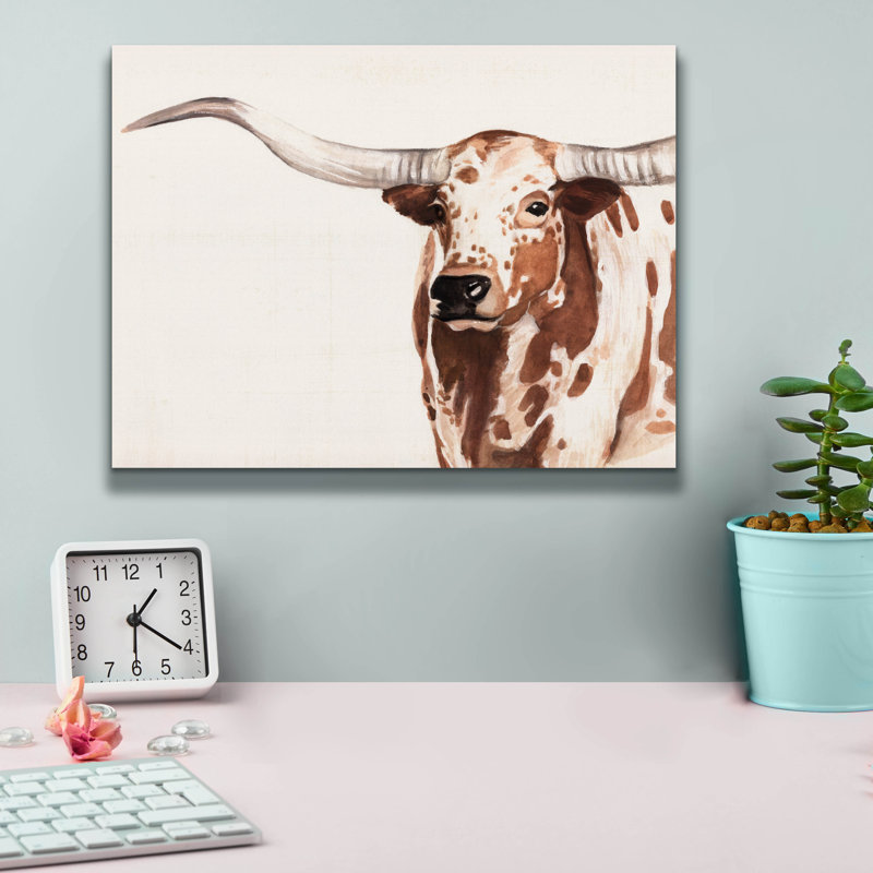 Toile épique Graffiti «Sp Spot Steer 2» par Annie Warren, 34 po x 26 po, H 12 po x l 16 po x P 0,75 po